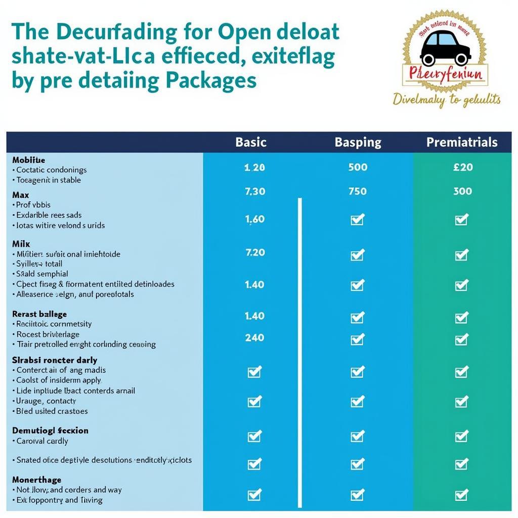 Comparing Basic, Standard, and Premium Car Detailing Packages