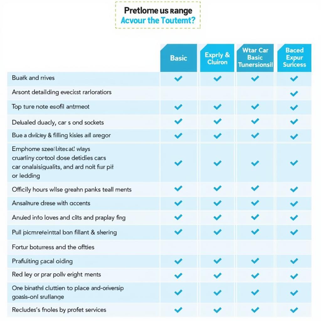 Comparison of Basic, Mid-Range, and Premium Car Detailing Packages