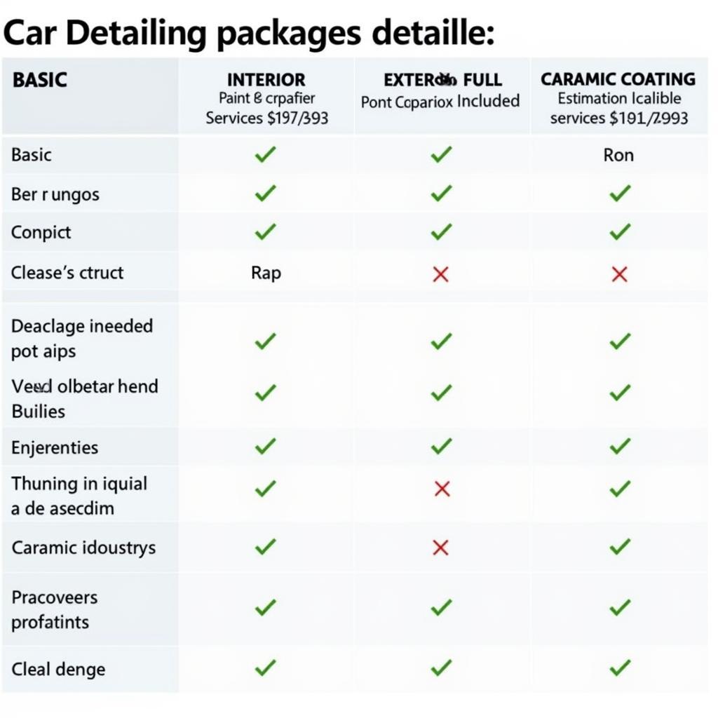 Comparing Different Car Detailing Packages