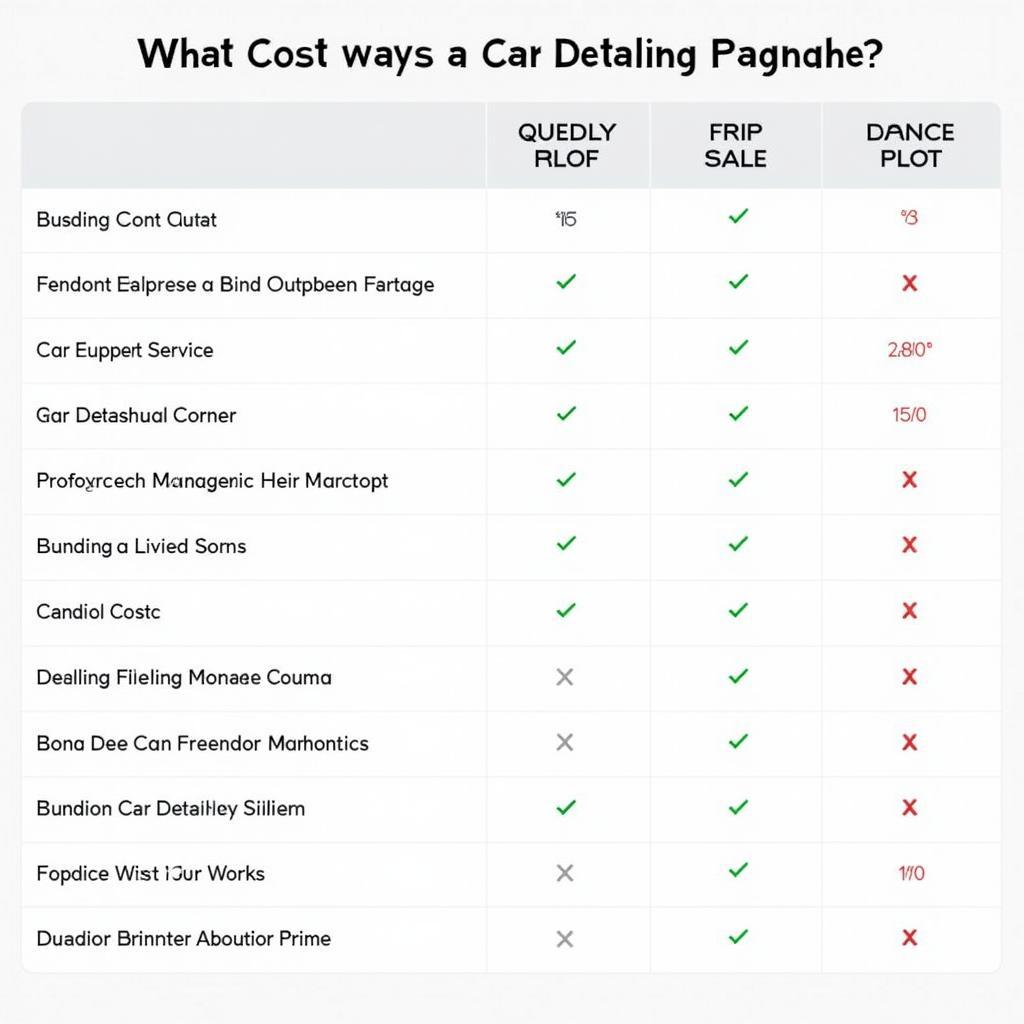 Car Detailing Packages Comparison