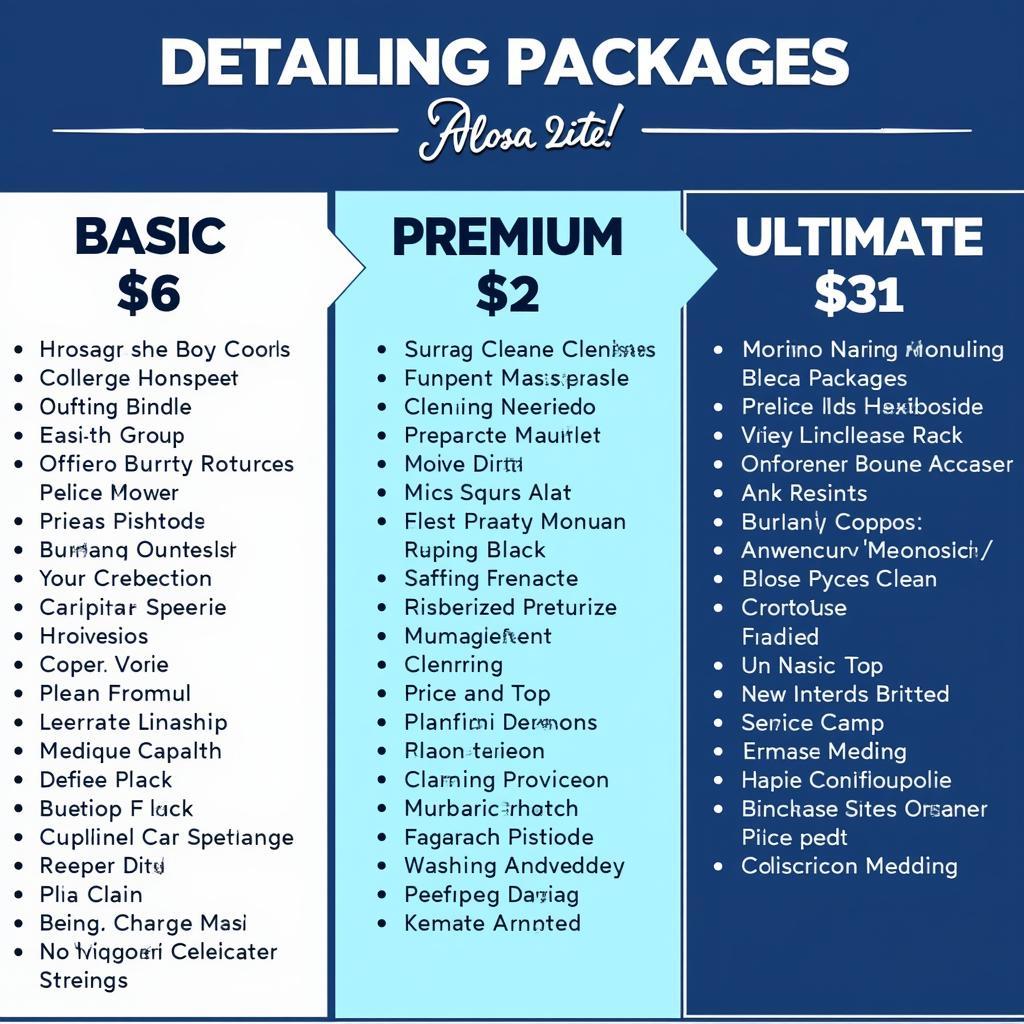 Car Detailing Packages Price List