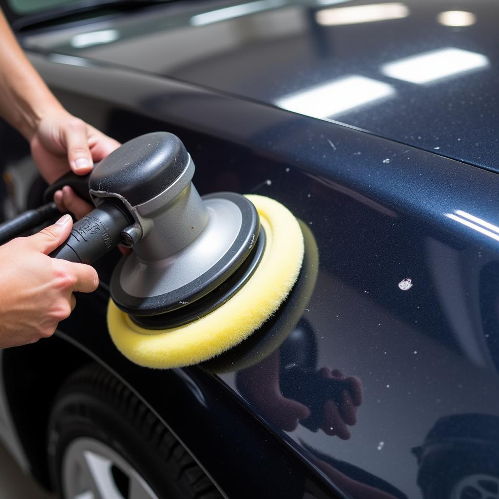 Paint correction process on a car in Pittsburgh