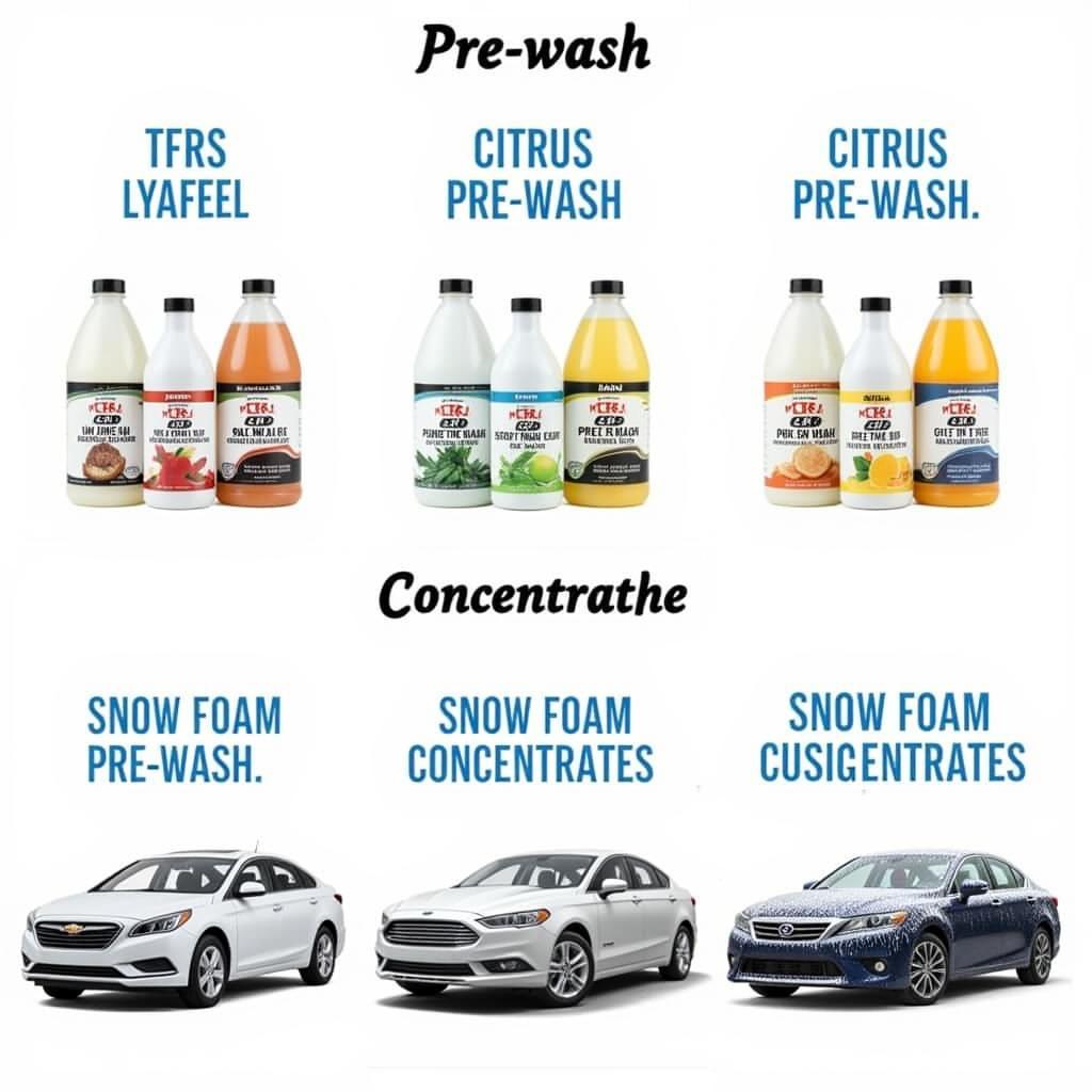 Different types of car detailing pre-wash