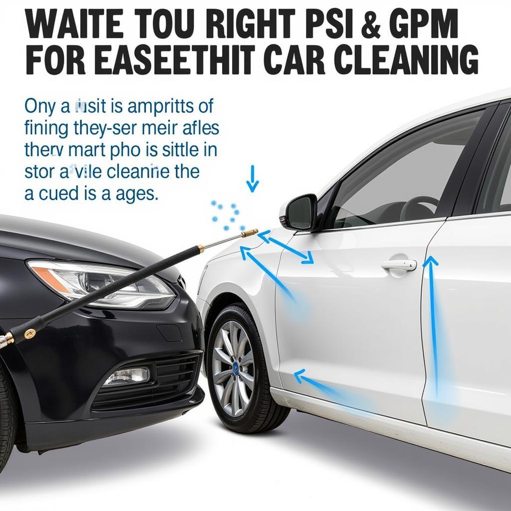 Car Detailing Pressure Washer PSI and GPM Illustration