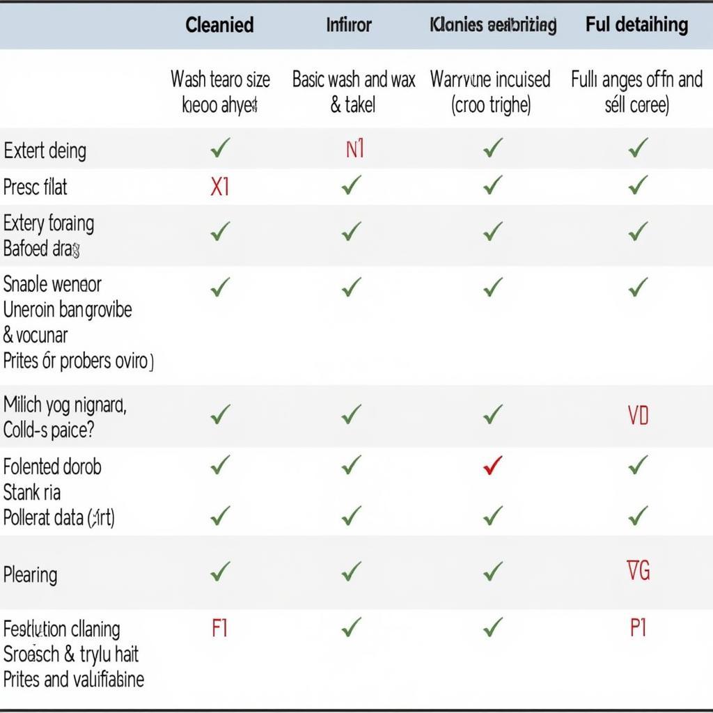 Car Detailing Price Comparison Based on Service Packages