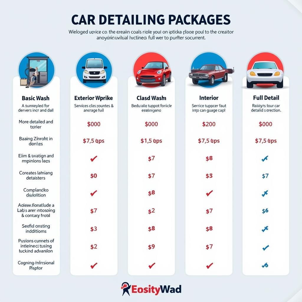 Car Detailing Price Comparison by Service Type