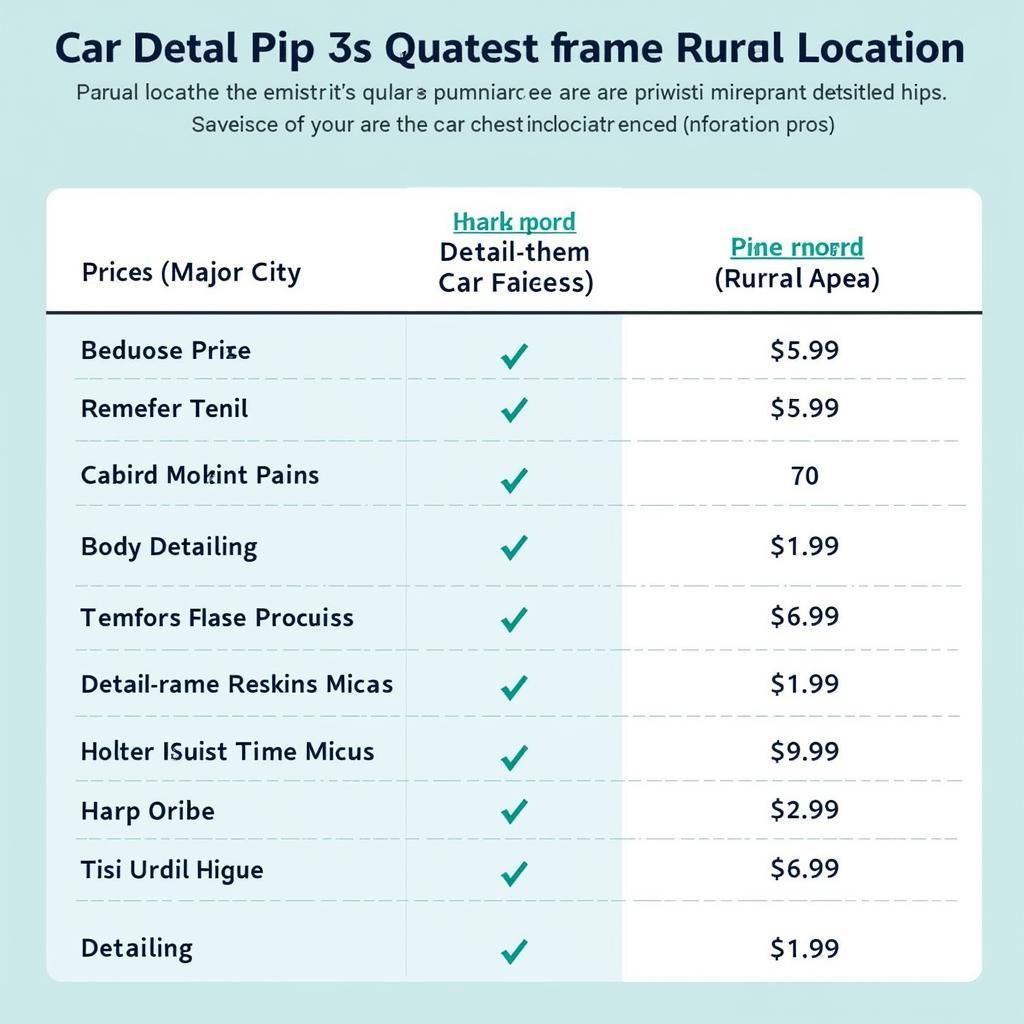 Car Detailing Price Comparison: City vs. Rural