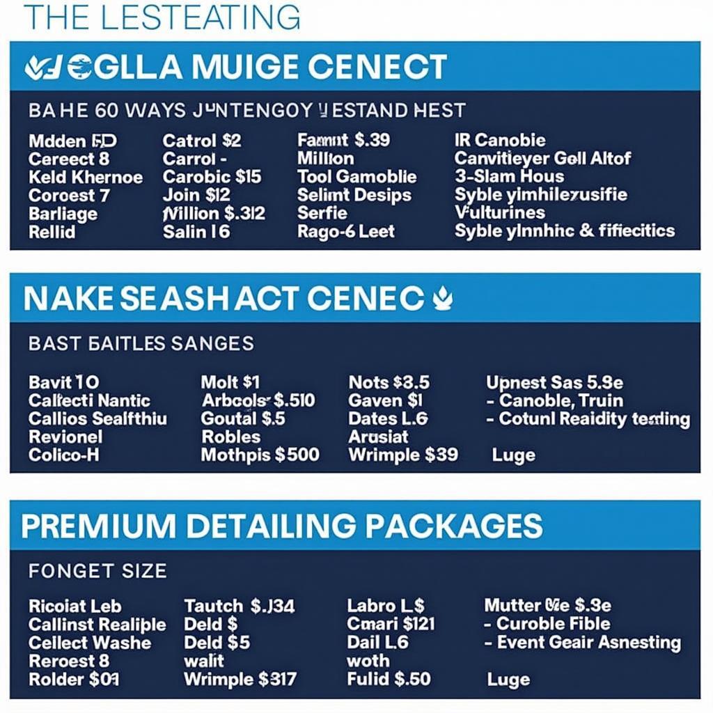 Car Detailing Price List