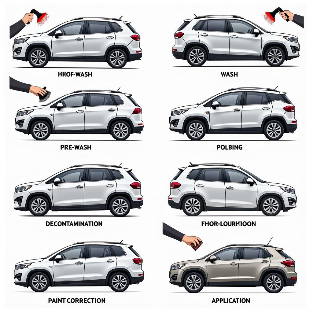 Car Detailing Process Stages