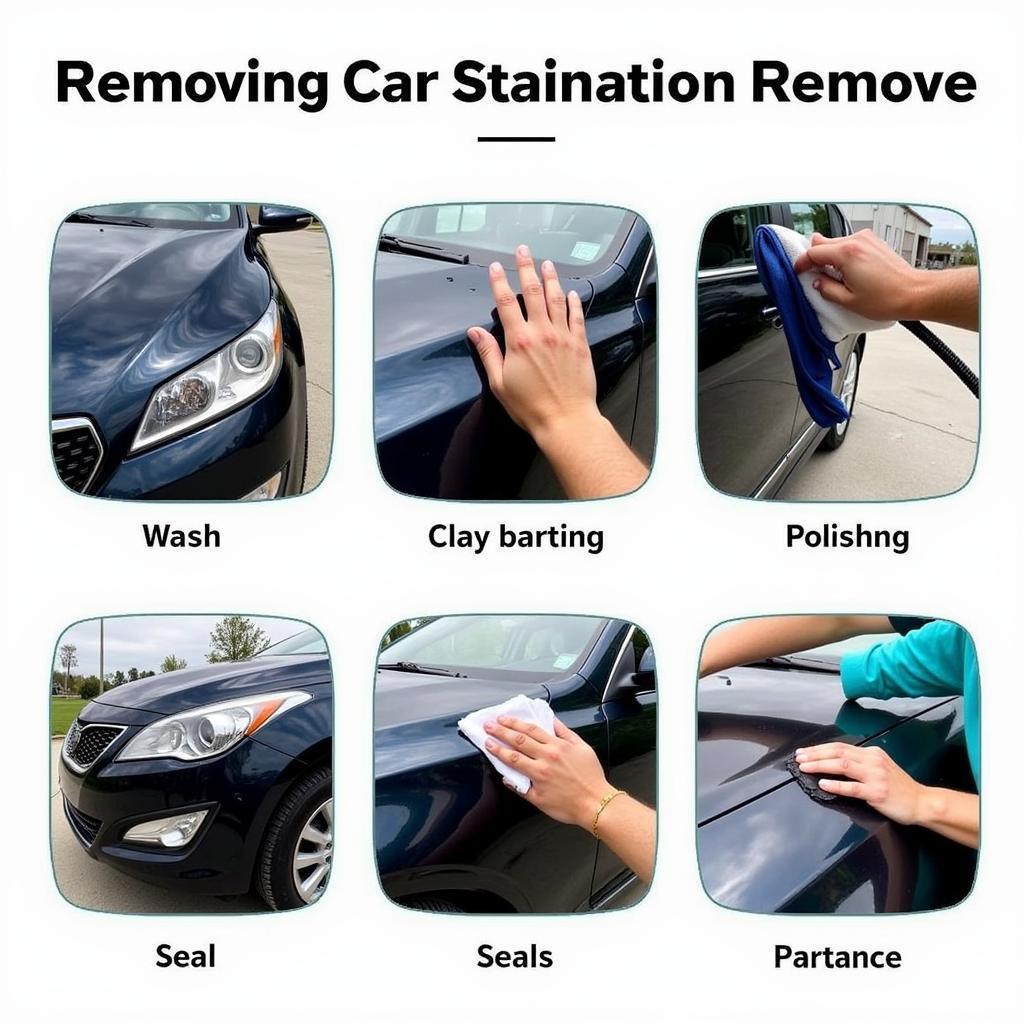 Car detailing process for water stain removal