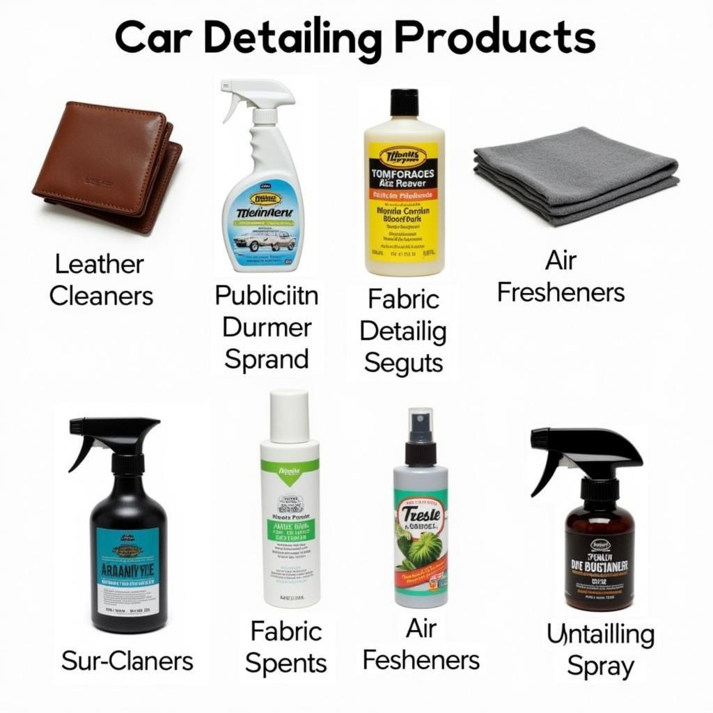 Various car detailing products and their associated scents