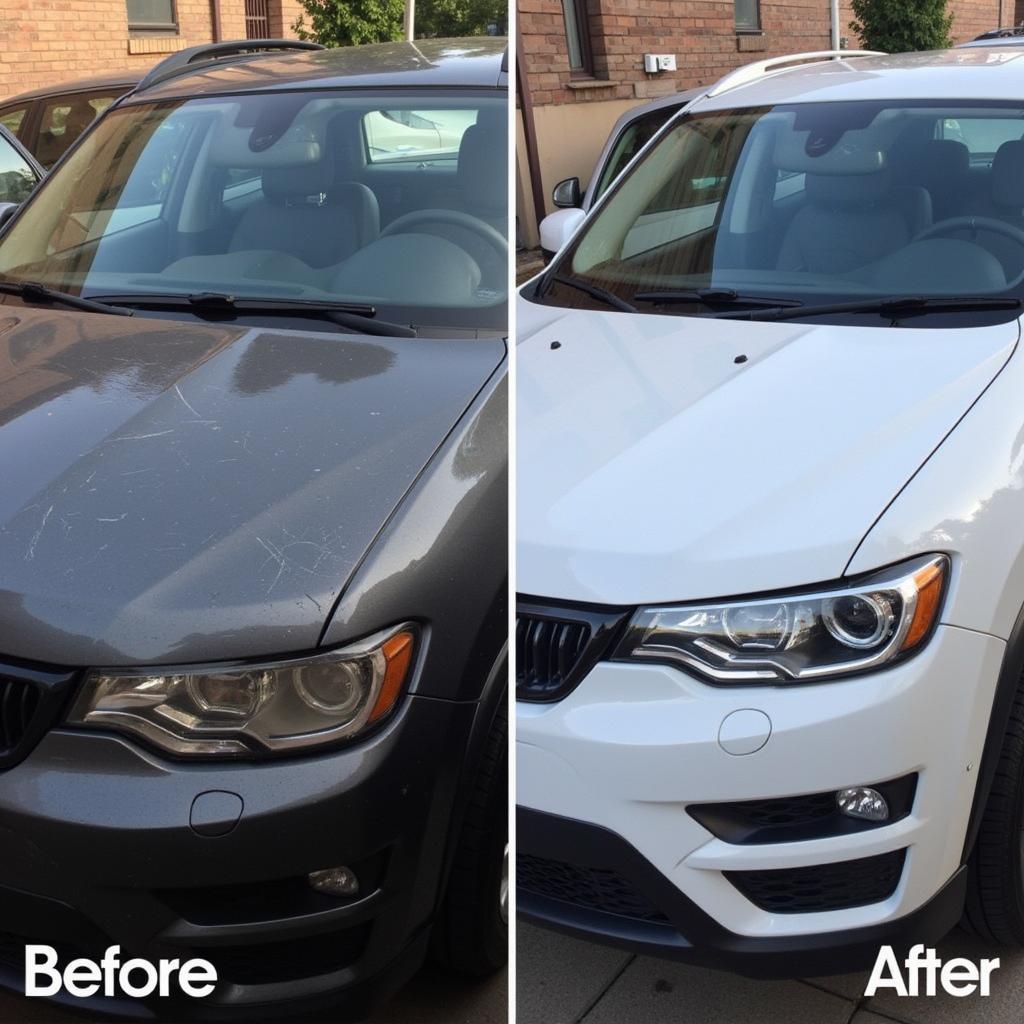 Before and After Car Detailing