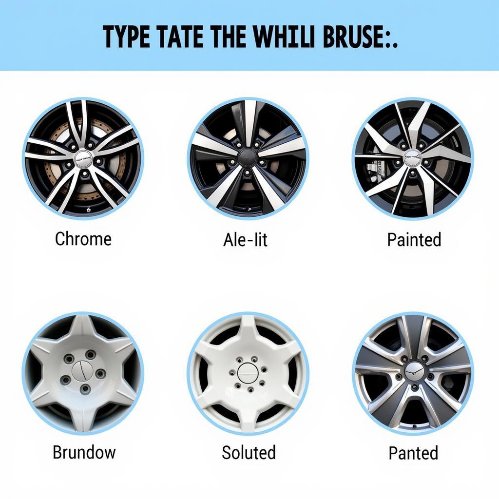 Matching car detailing rim brushes to different wheel types