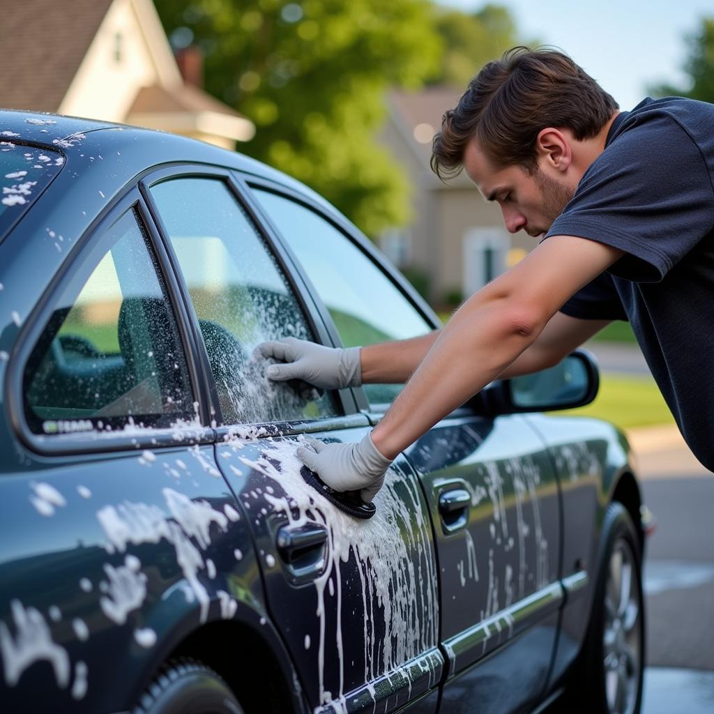 Professional car detailing exterior wash in Rochester, MN