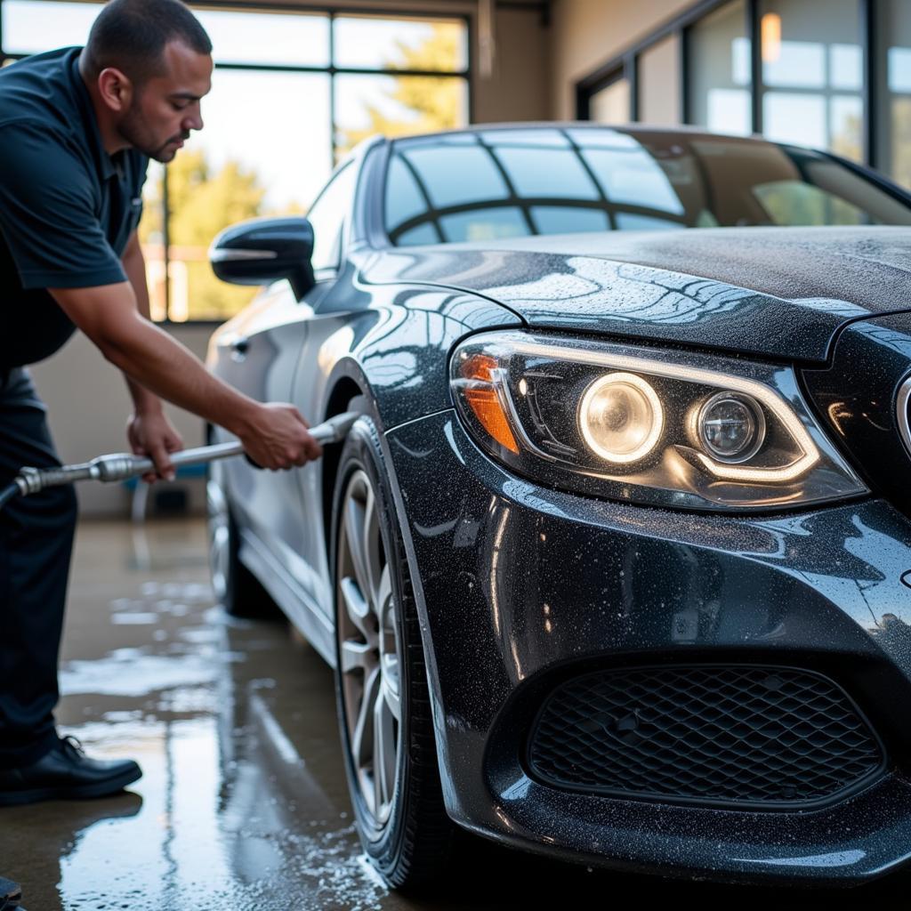 Professional car detailing services in Salinas, CA, focusing on exterior wash and detailing.