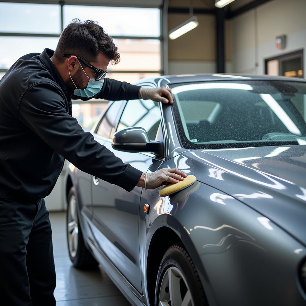 Applying ceramic coating in San Leandro