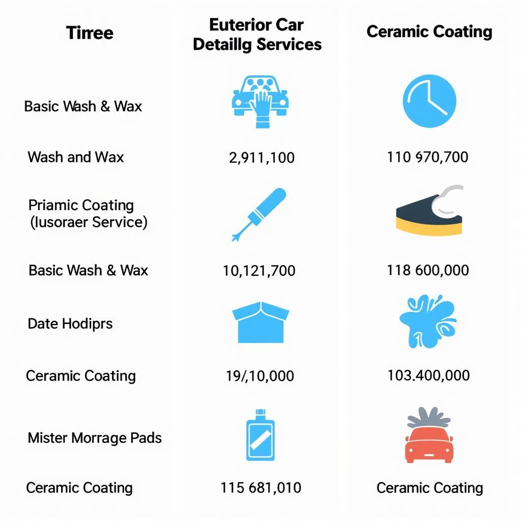 Car Detailing Service Options and Price Ranges