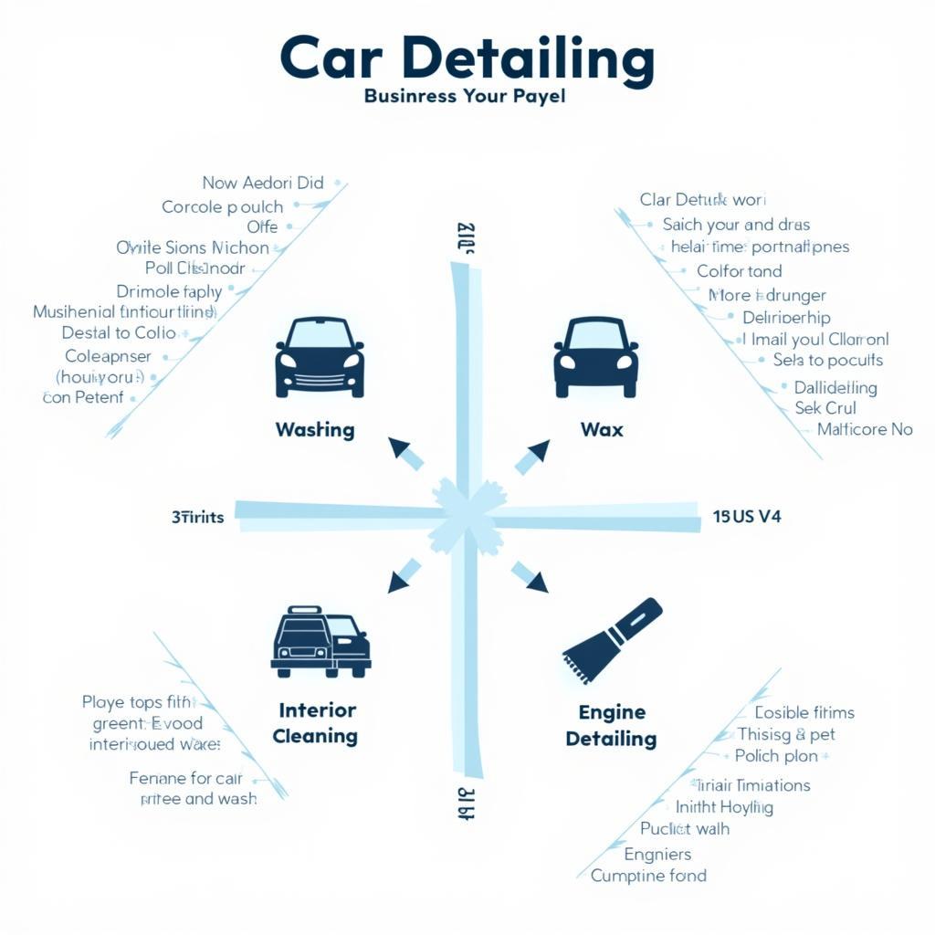 Chart showing different car detailing services