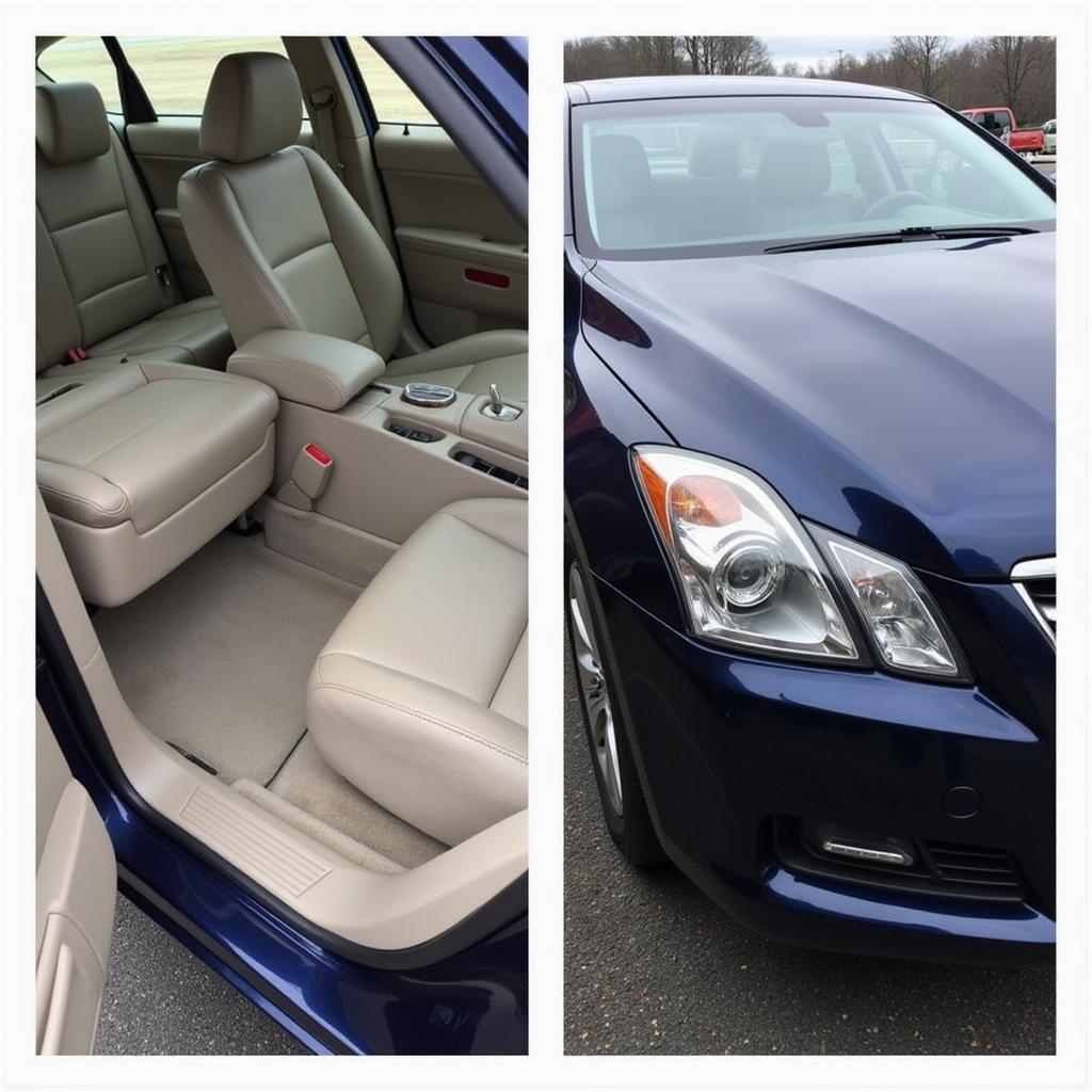 Comparison of interior and exterior car detailing services in Franklin MA