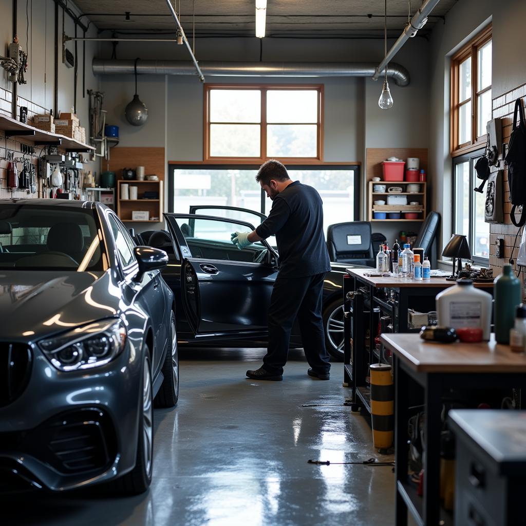 Car Detailing Shop Interior Los Angeles