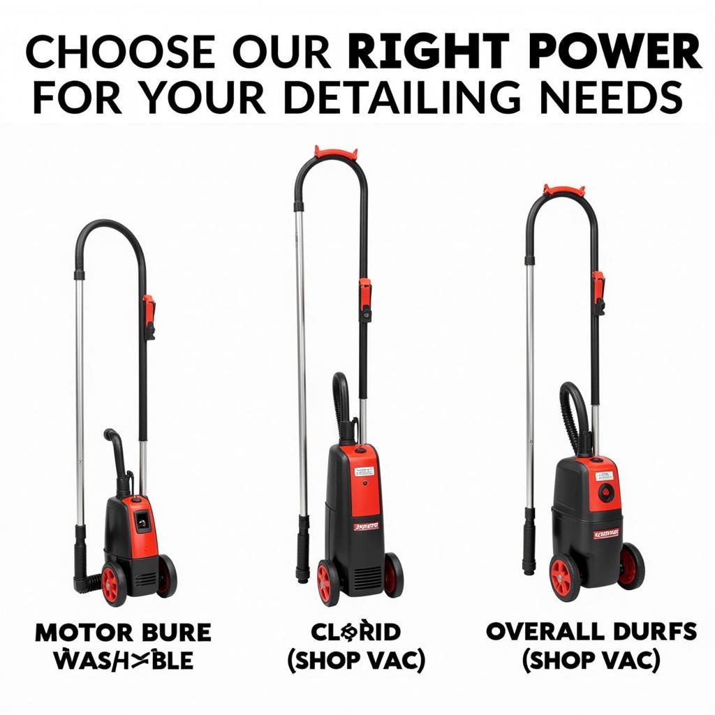 Car Detailing Shop Vac Power Comparison