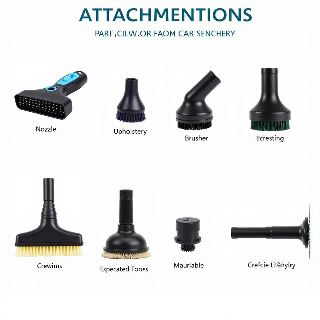 Various Car Detailing Steam Cleaner Attachments