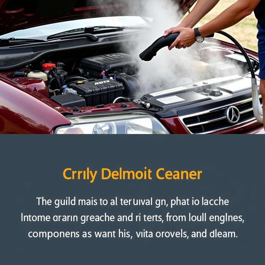 Car Detailing Steam Cleaner Engine Cleaning