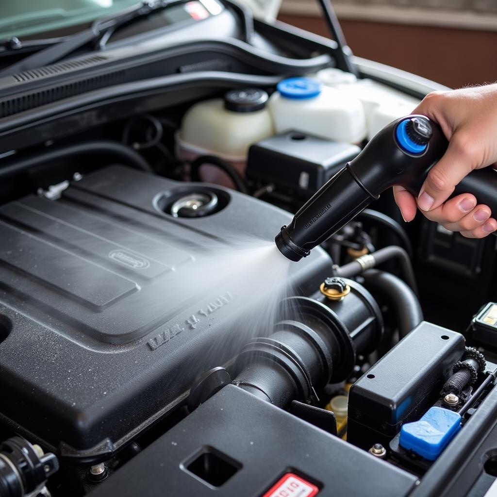 Car Detailing Steamer Cleaning Engine Bay