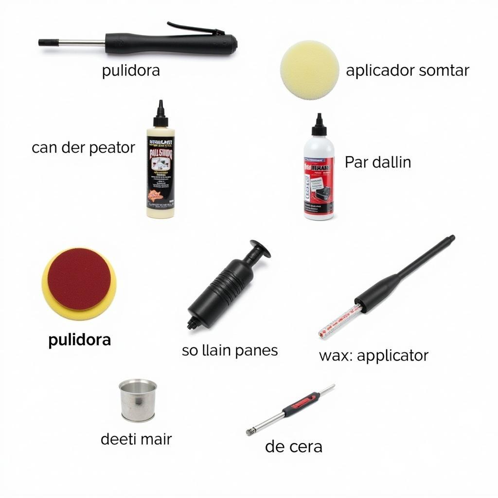 Car Detailing Terminology in Spanish Illustrated