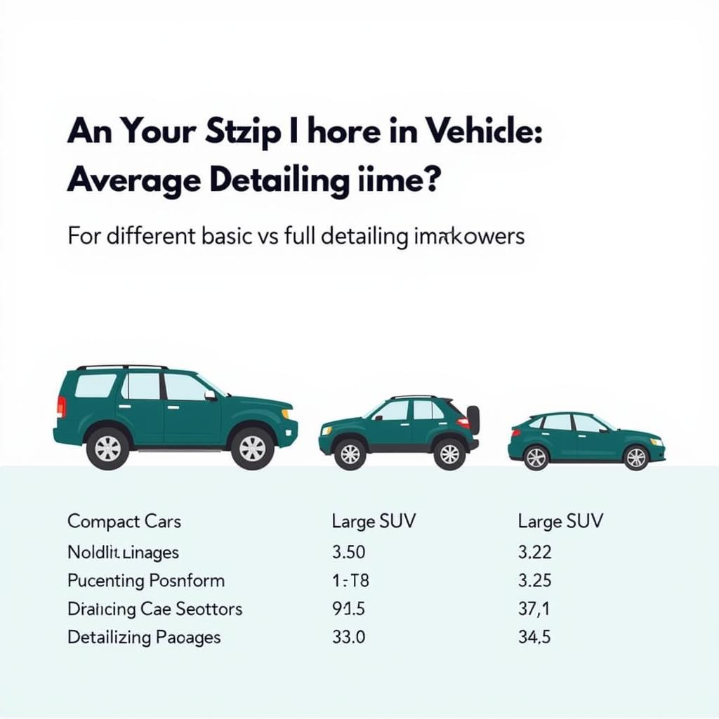 Car Detailing Time Comparison Chart