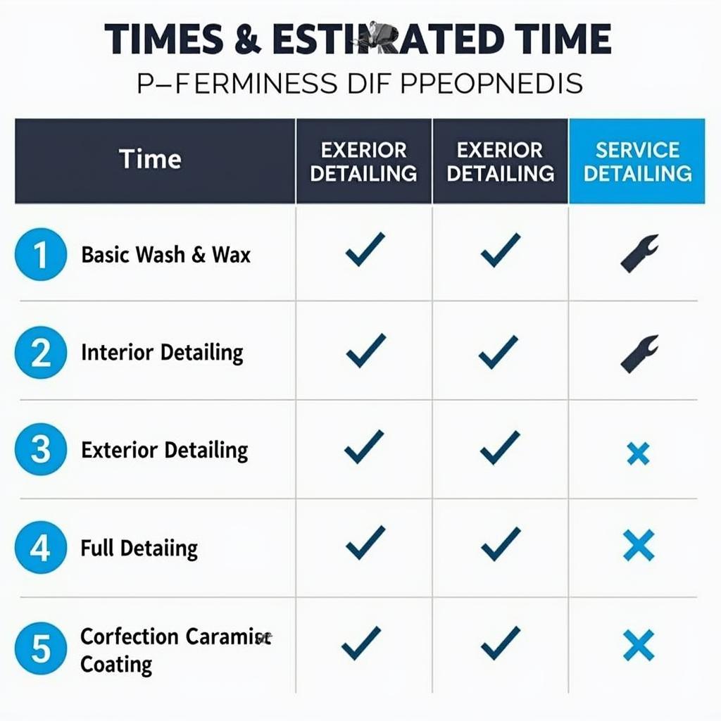 Car Detailing Time Estimation by Service Type