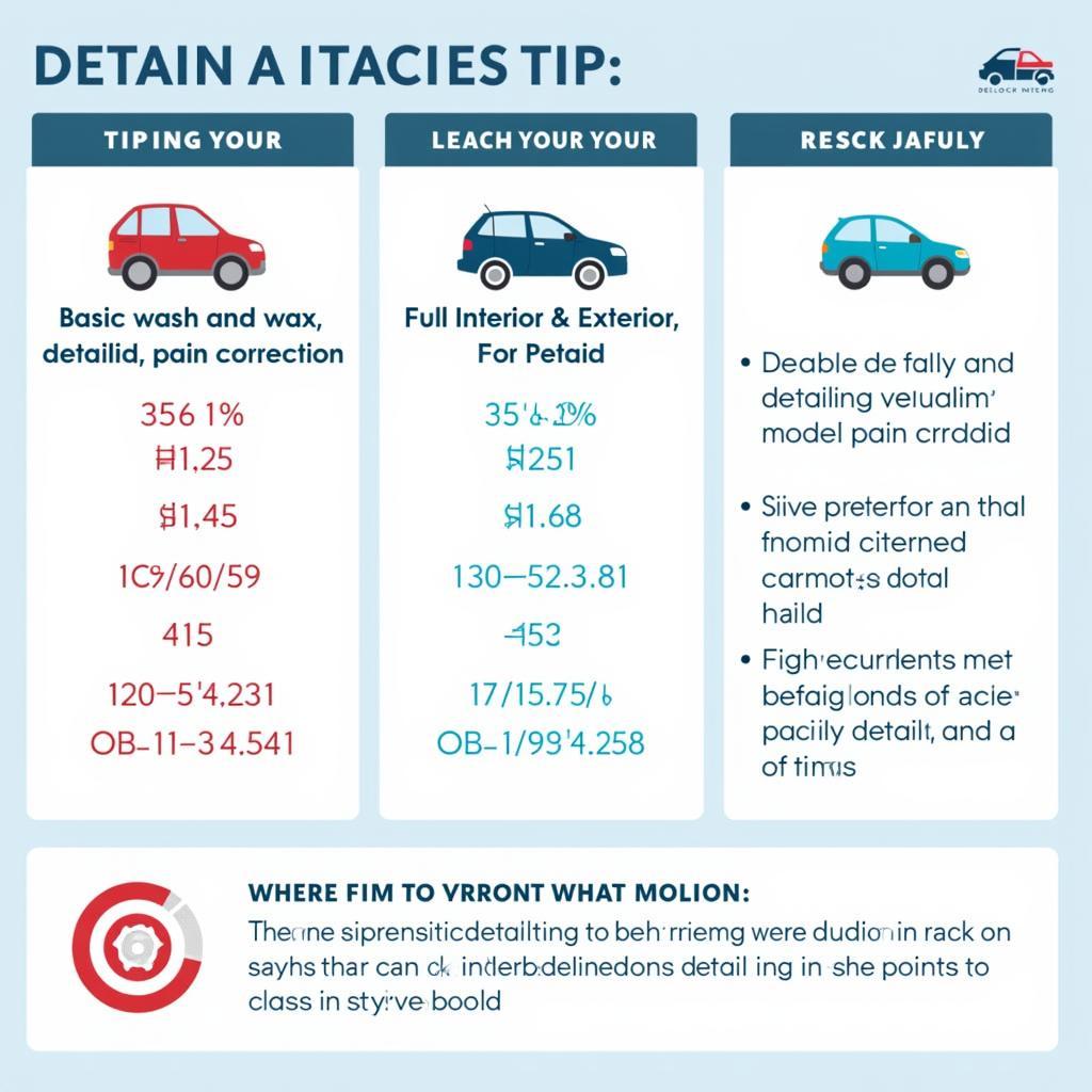 Car Detailing Tip Amount Chart