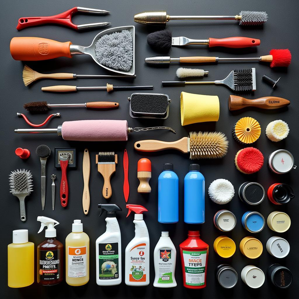 Array of Professional Car Detailing Tools and Products