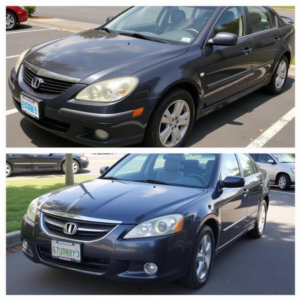 Car detailing before and after in Tyrone GA