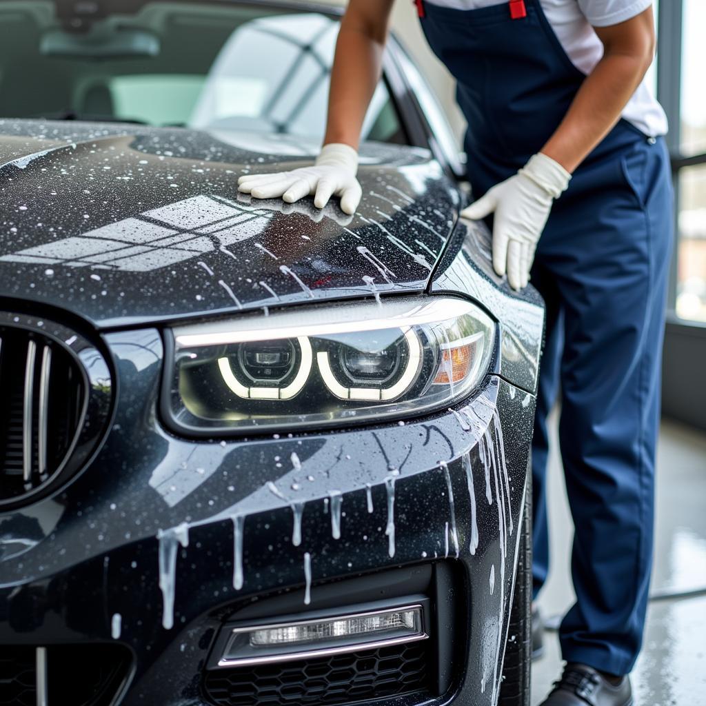 Exterior car wash in Washington DC