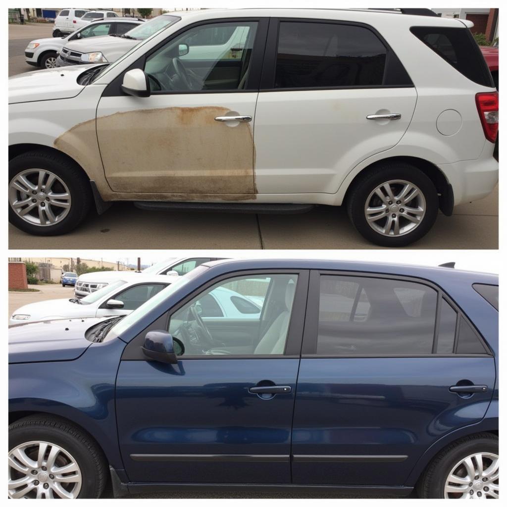 Before and After Car Detailing Results Showcase on Website Gallery