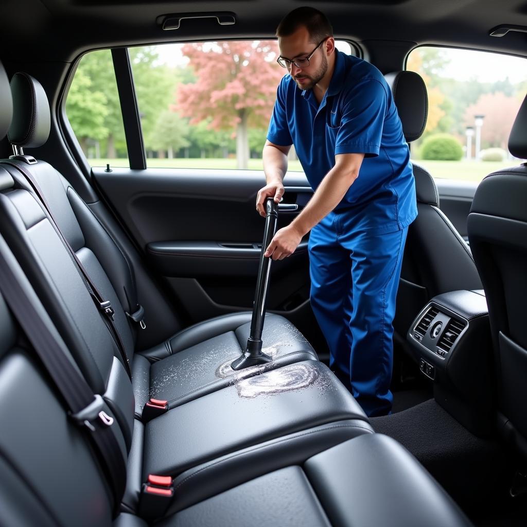 Car Detailing Wet Vac in Use