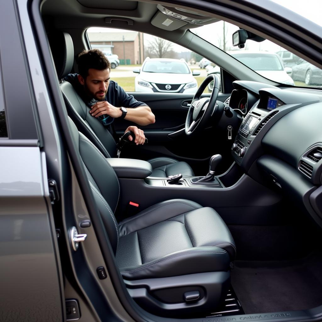 Professional interior car detailing in Woodridge