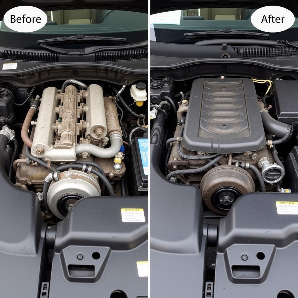 Before & After Car Engine Bay Detailing in the Philippines