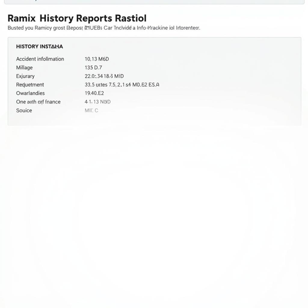 Example of a Car History Check Report