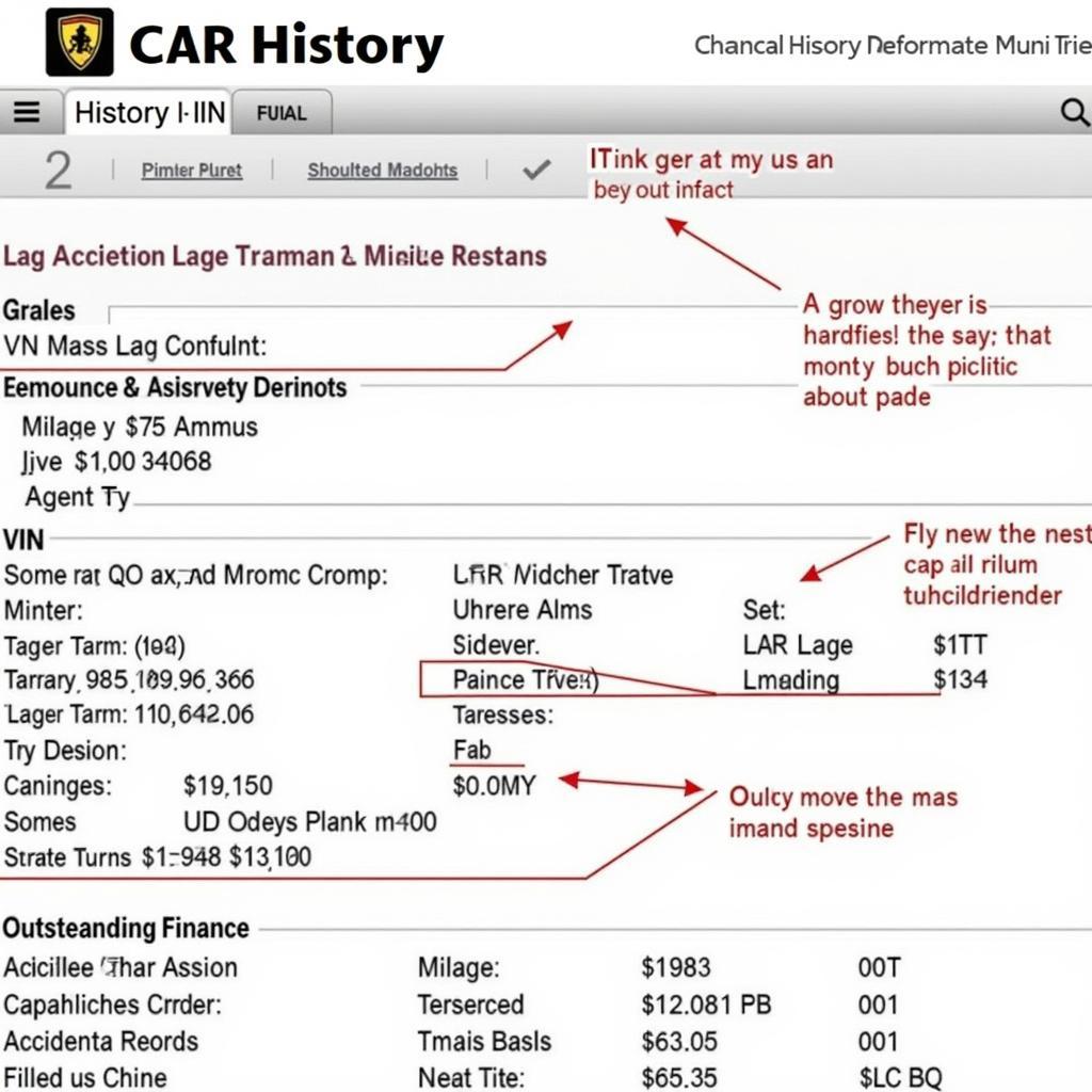 Detailed Car History Report Breakdown