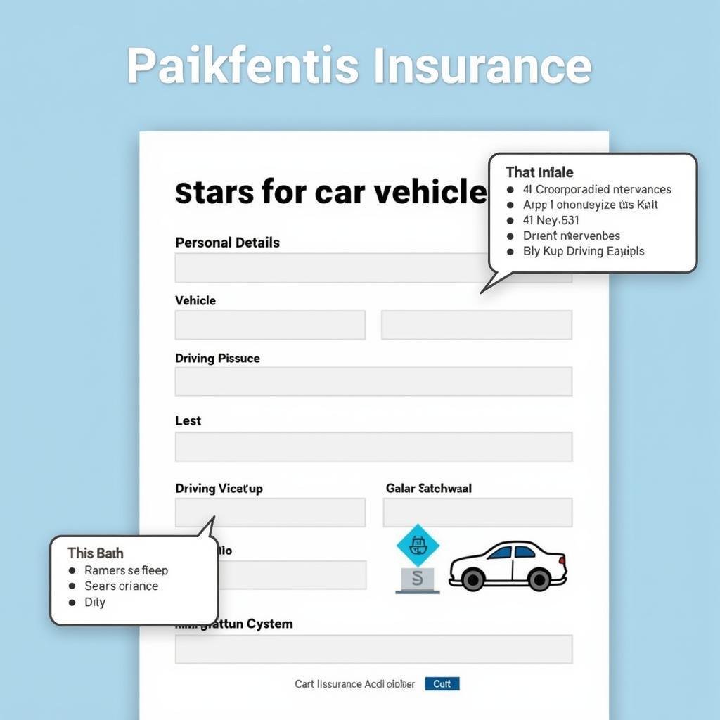 Car Insurance Application Form Details