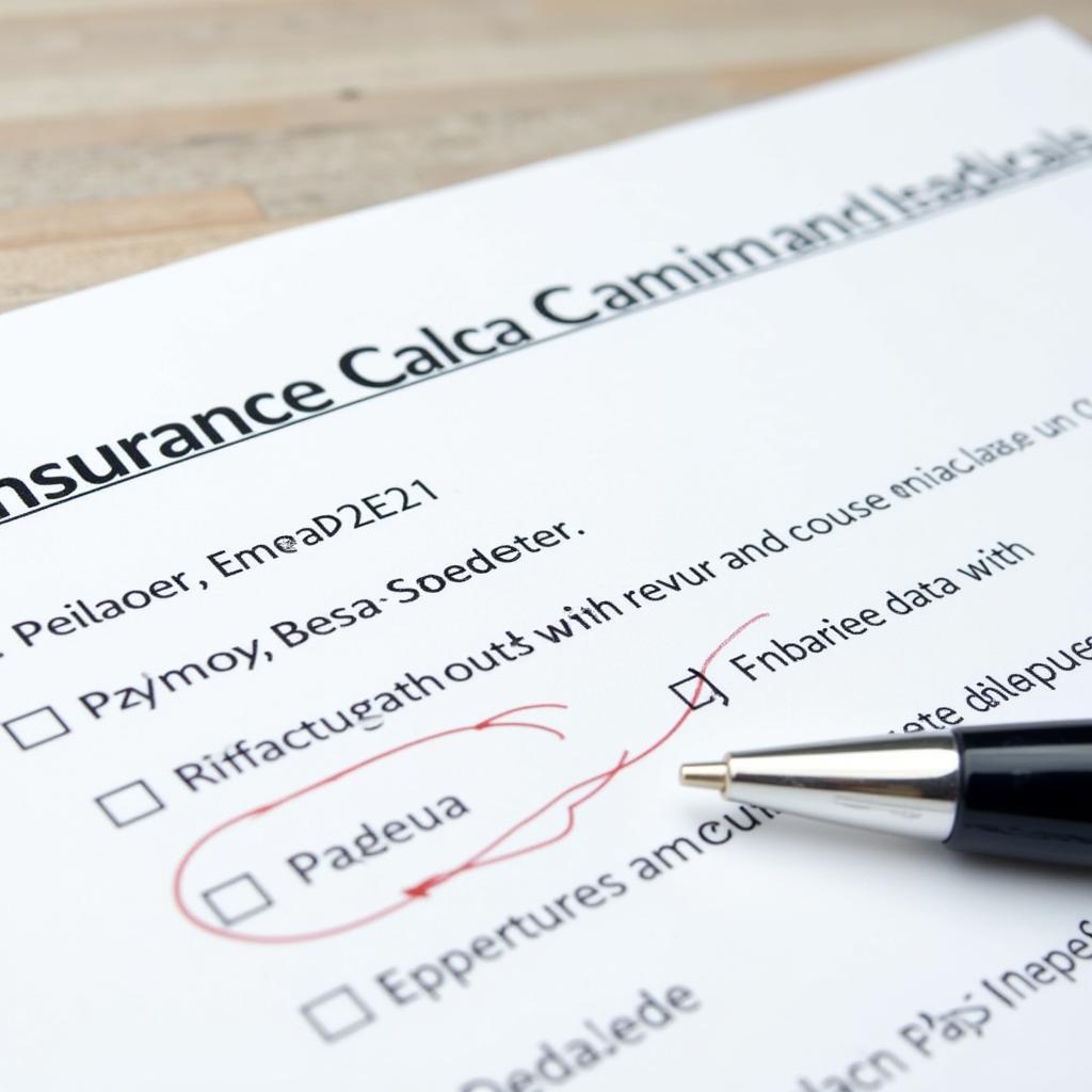 Key Information on Car Insurance Policy Document