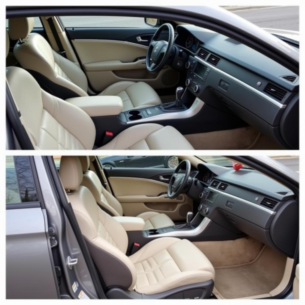 Spotless car interior after professional detailing