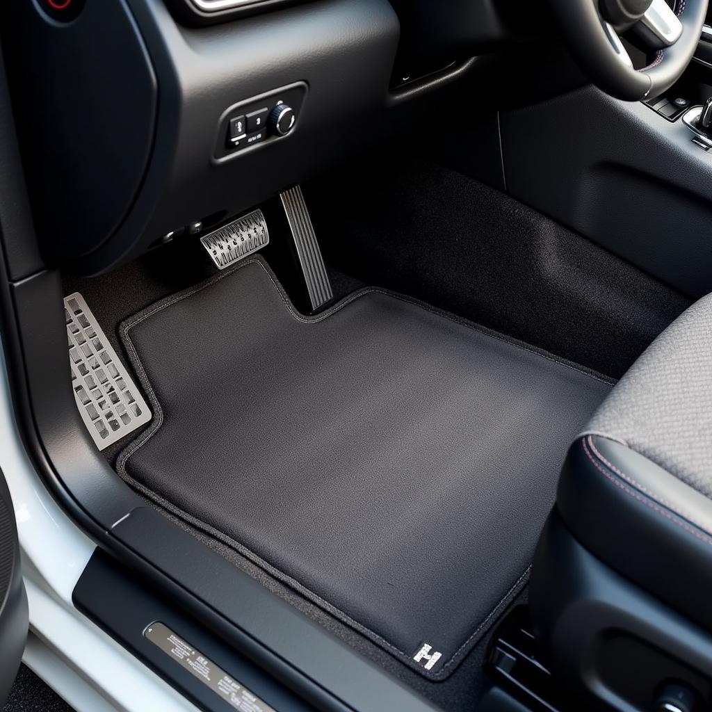 Clean Car Interior with Floor Mats