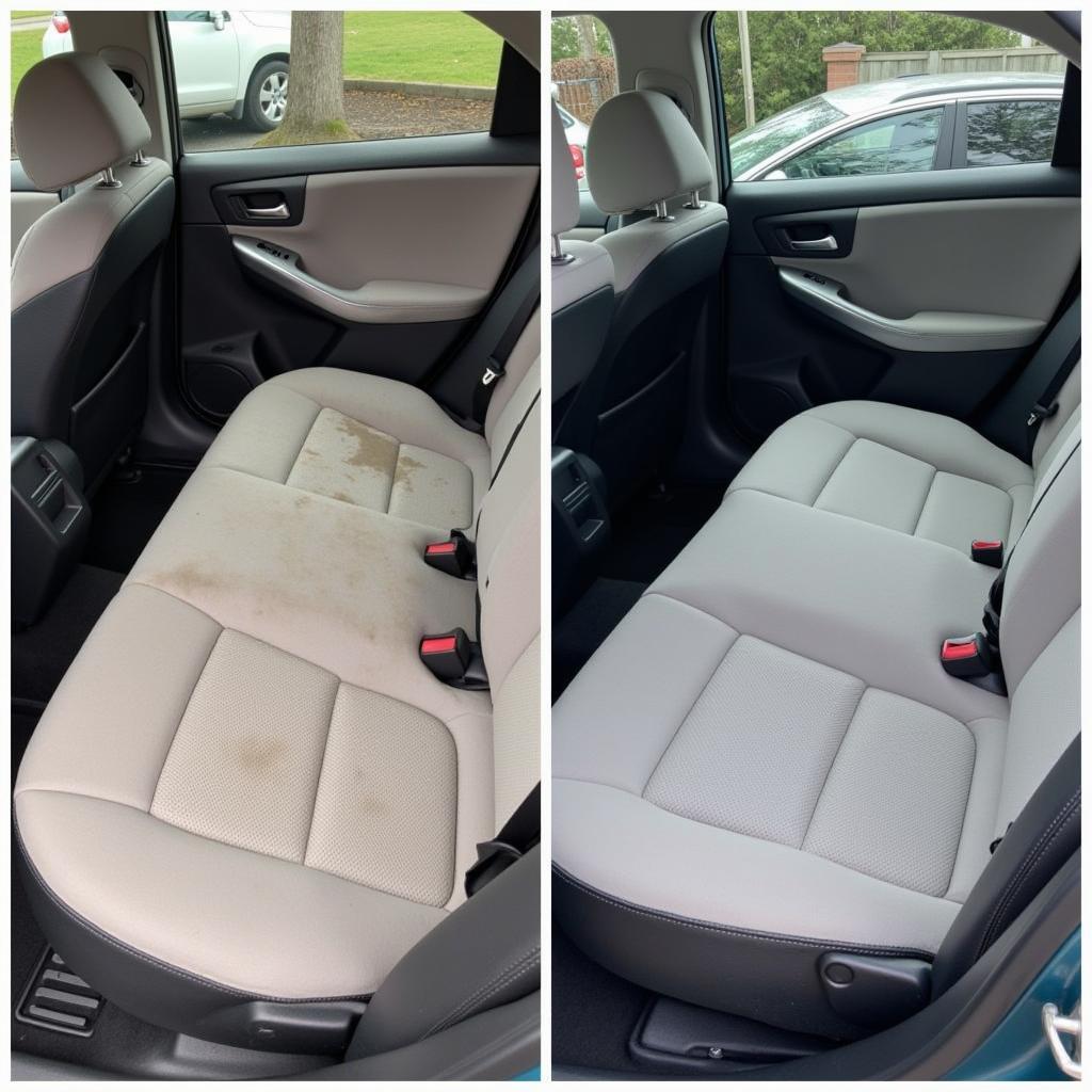 Car Interior Detailing Before & After