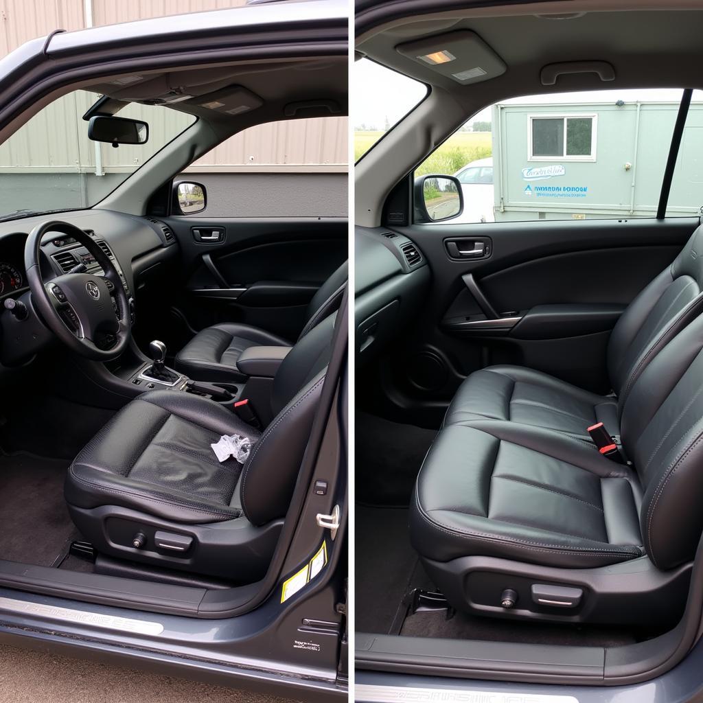 Car Interior Detailing Before and After Comparison