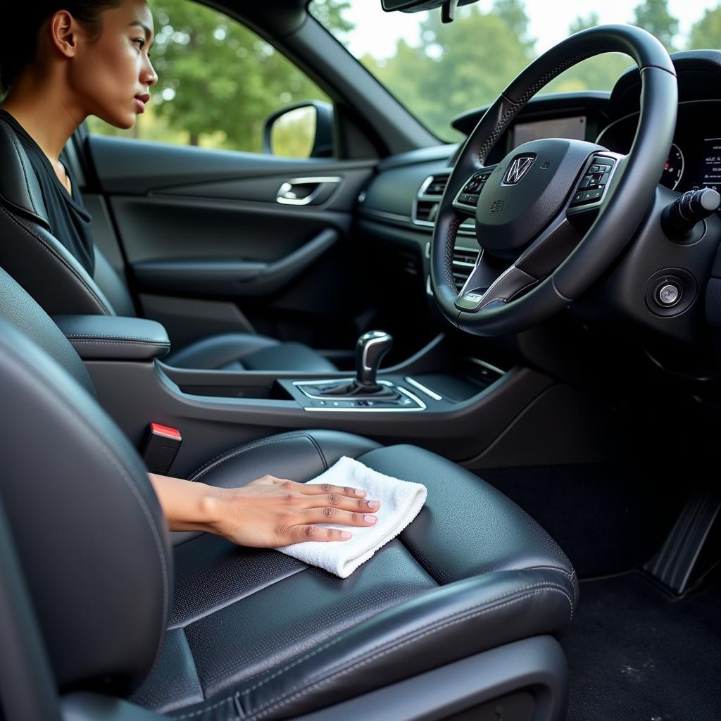 Car Interior Detailing Close-up