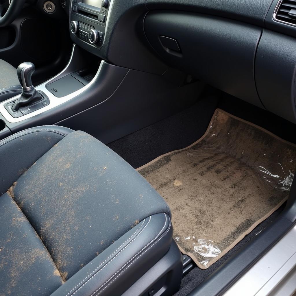 Car Interior Showing Signs of Needing Detailing