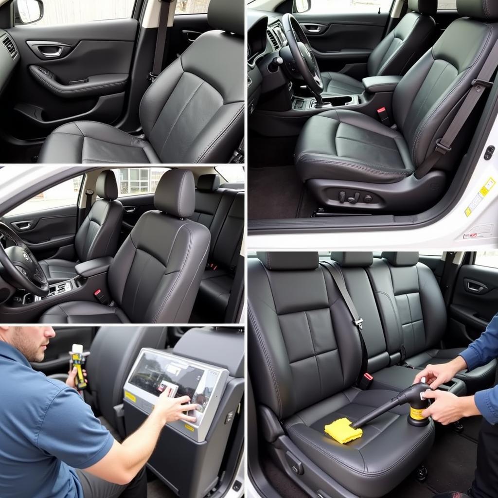 Car interior detailing services include vacuuming, cleaning, and conditioning.